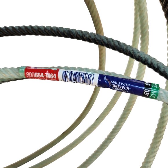 Western Rope 35 Ft Used Lariat Cowgirl Cowboy Equipment Wall Decor Roping Suppli - Picture 3 of 7